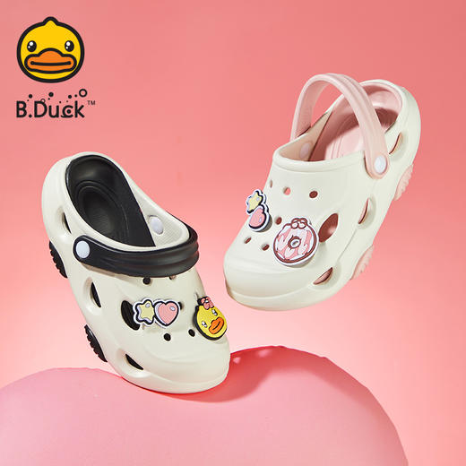 bduck小黄鸭家居鞋夏季儿童凉拖鞋洞洞鞋30-40 F1515916 商品图0