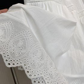 不挑人的法式浪漫！！2025高腰显瘦白色蕾丝花边A字半身裙女春夏款！