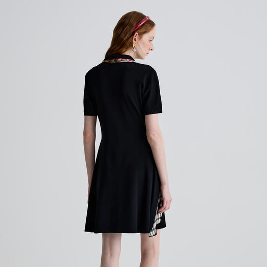 谜底针织连衣裙短袖女2025夏季新品复古文艺修身中长裙252MZ0886 商品图2