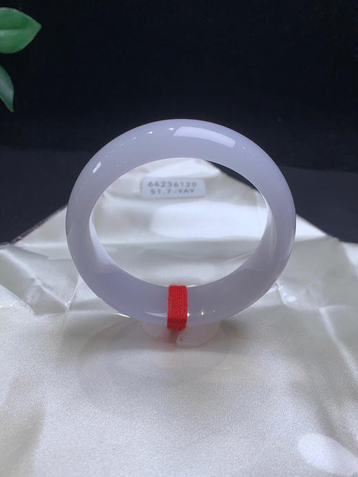 612650，51.7淡紫宽版手镯，满圈带淡淡的紫底，清新水润，底子非常细腻清爽 商品图4