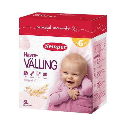 [瑞典]森宝谷物奶粉725g. Semper Fullk Valling 725g 商品图6