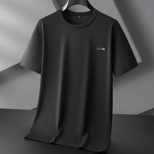 【冰丝】【DPF】大依优型大码短袖T恤夏季运动休闲圆领半袖男士冰丝薄款汗衫肥佬上衣胖子 商品图1