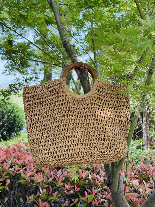 原单| 独家海滩夏日用--品质和纸手工编织包 商品图6