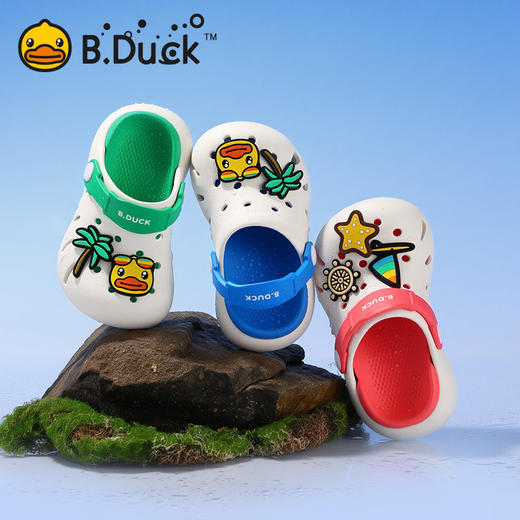 B.Duck小黄鸭童鞋四季儿童凉拖鞋洞洞鞋26-34 B1515972 商品图0