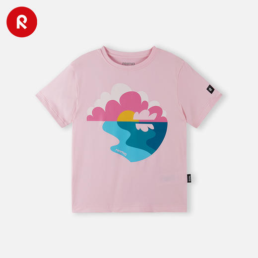 芬兰Reima2025春夏新款男女儿童中童运动防晒木糖醇印花短袖T恤 商品图1