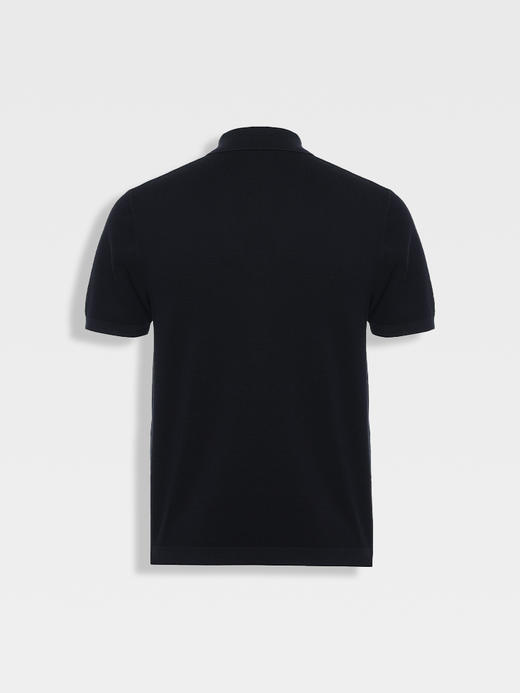 callisto藏青POLO翻领针织开衫T恤 商品图1