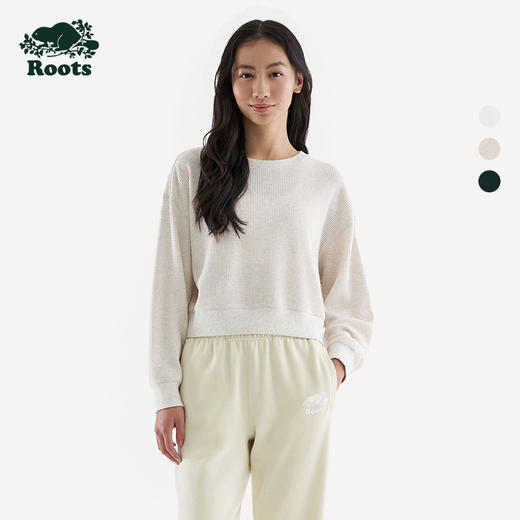 【2件9折】【ROOTS】女式华夫格圆领上衣 商品图3