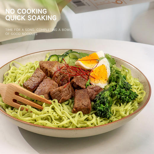 【配料表干净简单】西兰花荞麦方便面  60g/袋 商品图3