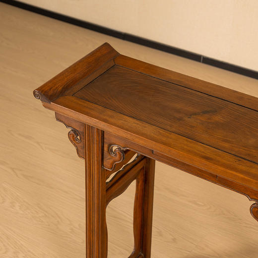 清 黄花梨夹头榫如意云纹暗屉翘头案 商品图2