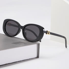 【骊佳高清偏光太阳镜椭圆墨镜】酷飒出街 时髦焦点 5082