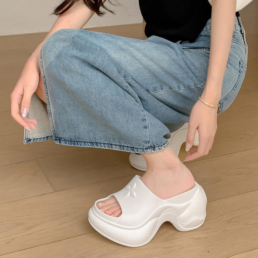 【显腿长❗️百搭高跟拖鞋】亲肤透气，久穿不累！厚底EVA拖鞋女外穿一字拖女居家凉拖鞋凉拖女沙滩鞋 商品图1