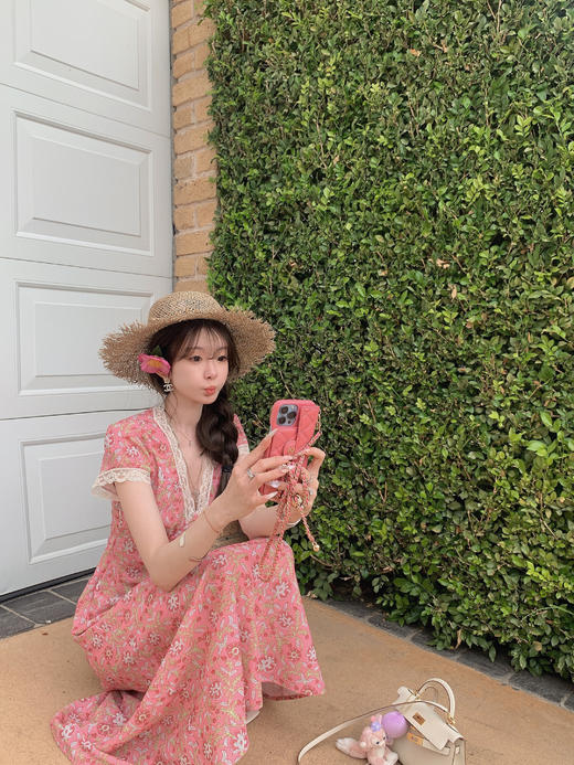 金蘑菇菇 洋槐春色 印花裙系列 碎花连衣裙 商品图12