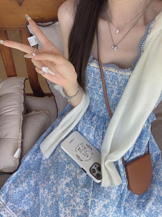 金蘑菇菇 洋槐春色 印花裙系列 碎花连衣裙 商品图2