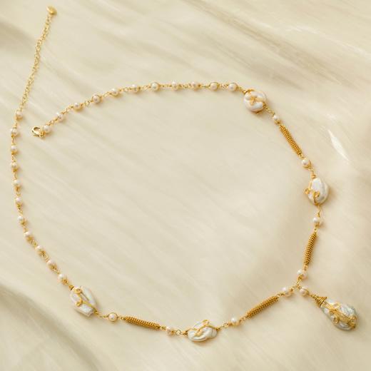 ✨【巴洛克珍珠饰品】精致设计款，项链、耳饰（耳钩款）天然巴洛克项链女淡水珍珠颈链夏，天然巴洛克、铜镀金材质，一周内发货 商品图10