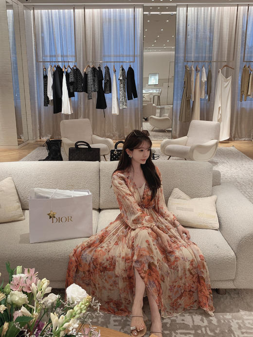 金蘑菇菇 洋槐春色 印花裙系列 碎花连衣裙 商品图14