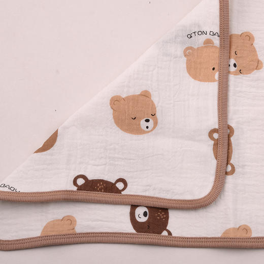 棉果果夏季男童女童纯棉纱布防蚊5A抗菌纱布毛巾（45*25cm）M205512200085 商品图2