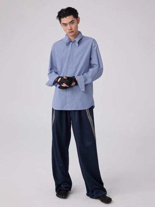 Simple Project/Y2563/“伞蜥”格纹收腰长袖衬衫 商品图3