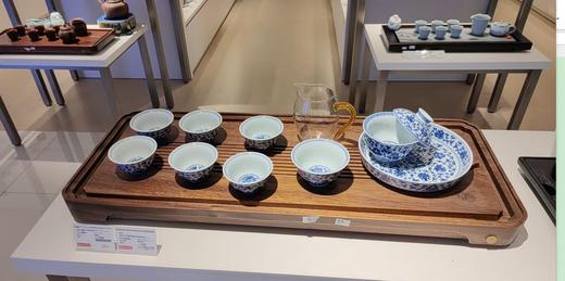 成艺陶瓷 永乐缠枝莲悬停盖碗10入功夫茶具套装釉下彩复古家用壶承成艺永乐缠枝莲悬停盖碗套组10入 商品图1