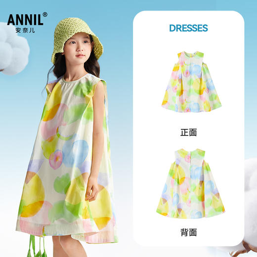 女童无袖连衣裙夏季新款安奈儿童装EG523046 商品图1