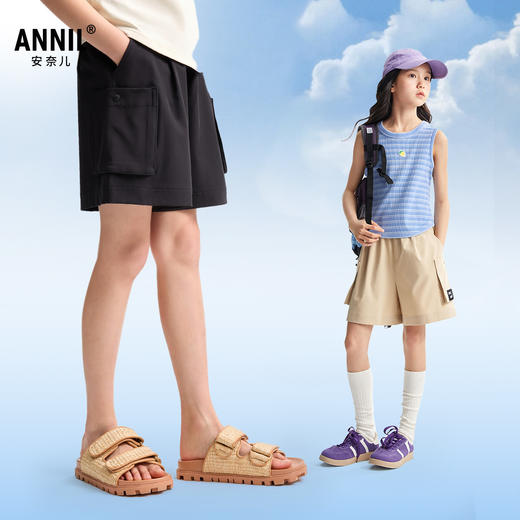 女童全腰梭织短裤夏季新款安奈儿童装EG526100 商品图1