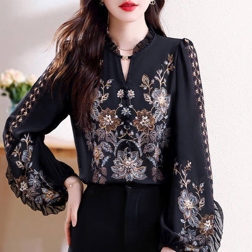 TZW-2025新款遮肚子雪纺衫 商品图1