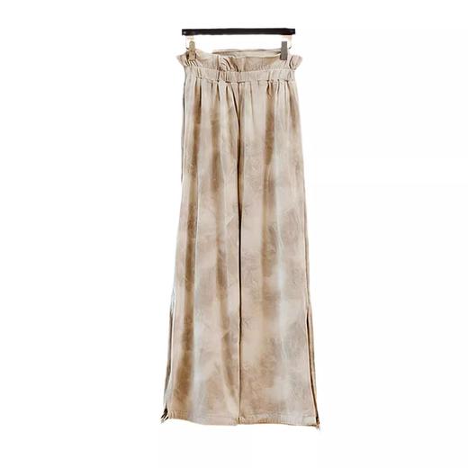 跃牌【洛水之神系列】夏季泼墨印花透气瑜伽裤直筒绑带显瘦束腿休闲禅意瑜伽裤健身裤女LN36 商品图4