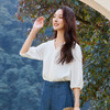 玳莎重磅真丝翻领衬衫女2025年夏季新款22姆米桑蚕丝七分袖上衣  FB31302 商品缩略图1