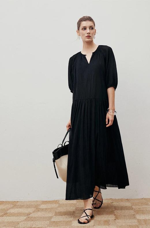 LPIUTY品牌直发！天丝木纹水波连衣裙 C12TJ-99903 商品图2