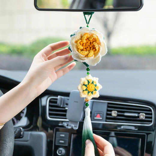 苏苏姐家洛神牡丹香囊挂件手工DIY手编钩针4股棉毛线团挂件材料包 商品图3