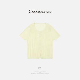 COCO ZONE刘一一【超细美丽奴羊毛】奶油短袖毛织开衫 ACD2A0567