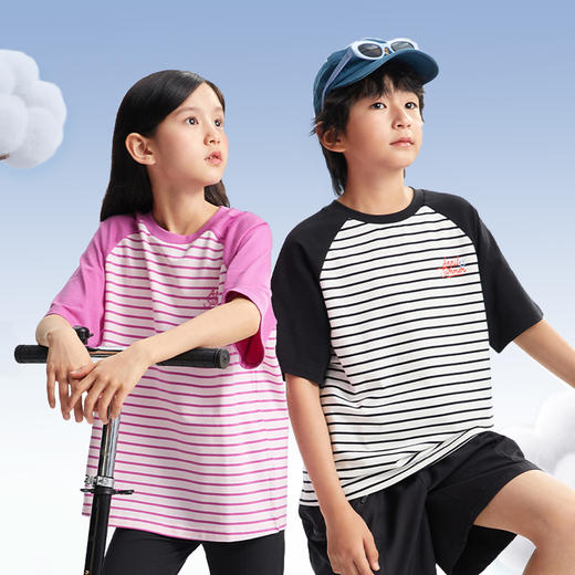 男女童圆领短袖针织衫夏季新款安奈儿童装EM521109 商品图2