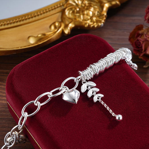 子佩集S925银【心之恋语】手串【TSB0001-49】纯银手链钱串爱心蝴蝶麦穗钱串腰缠万贯盘缠盘缠2503 商品图1