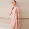 EITIE爱特爱新中式对襟珍珠盘扣收腰显瘦粉色连衣裙夏季新款B2507668 商品缩略图2