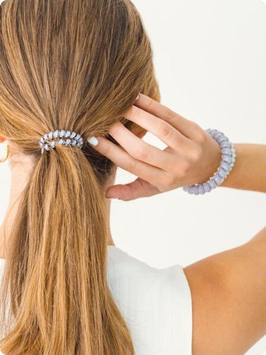 TELETIES美国春季电话线发圈M高弹力电话绳发绳无痕不伤发勒发扎头高马尾泰莉圈 商品图2