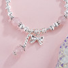 子佩集S925银【粉红思绪】手串【TSB0001-50】纯银手链粉晶蝴蝶结2503 商品缩略图2