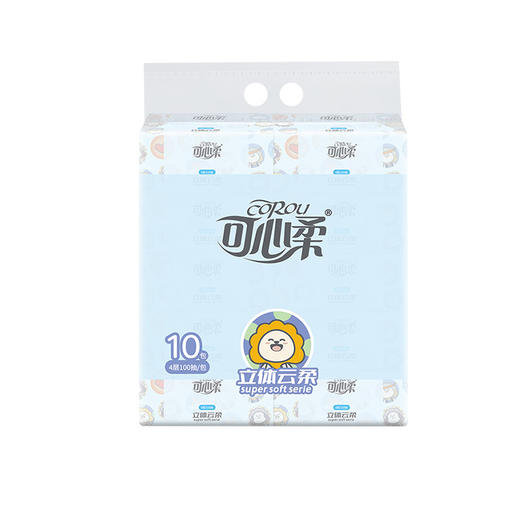可心柔牌纸面巾100抽*10包VF1395 商品图1