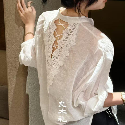 良木礼休闲大码蕾丝衬衫（10887） 商品图2