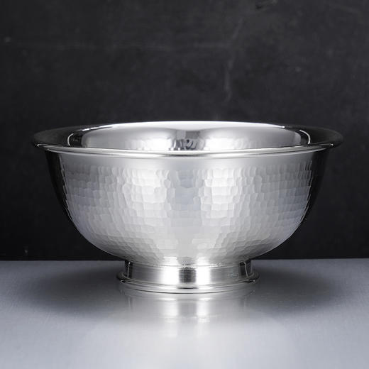 子佩集S999银【时光静好】碗摆件【FS025】纯银餐具锤纹 商品图0