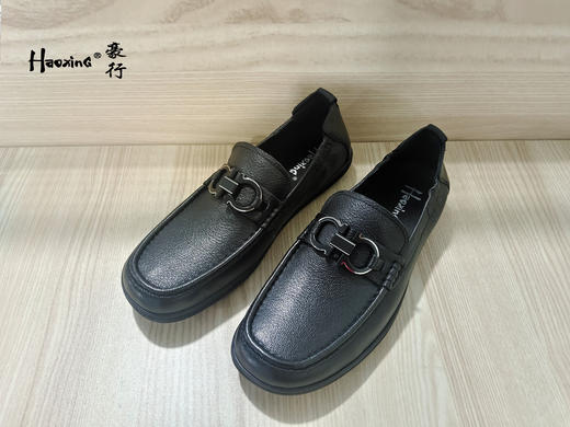 豪行春季新款12173638纯皮商务休闲男鞋豆豆皮鞋单鞋 商品图2