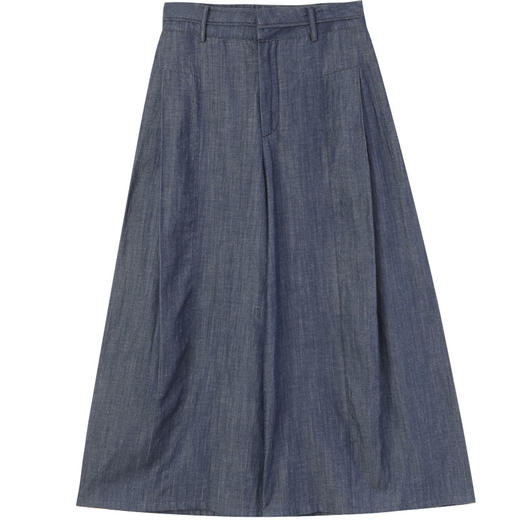 玳莎天丝亚麻牛仔蓝九分裤女2025年夏季新款宽松显瘦百搭休闲裤  FB36309 商品图4