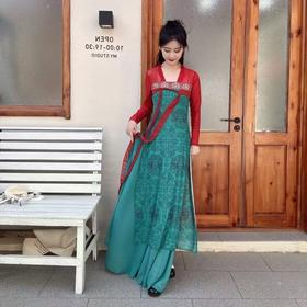 古典舞蹈服女飘逸中国汉唐齐胸表演练功飘带身韵长款演出服纱衣