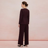 QF110斯尔丽2025新款四面弹舒适面料颗粒视觉宽松舒适上衣配直筒裤套装 商品缩略图1
