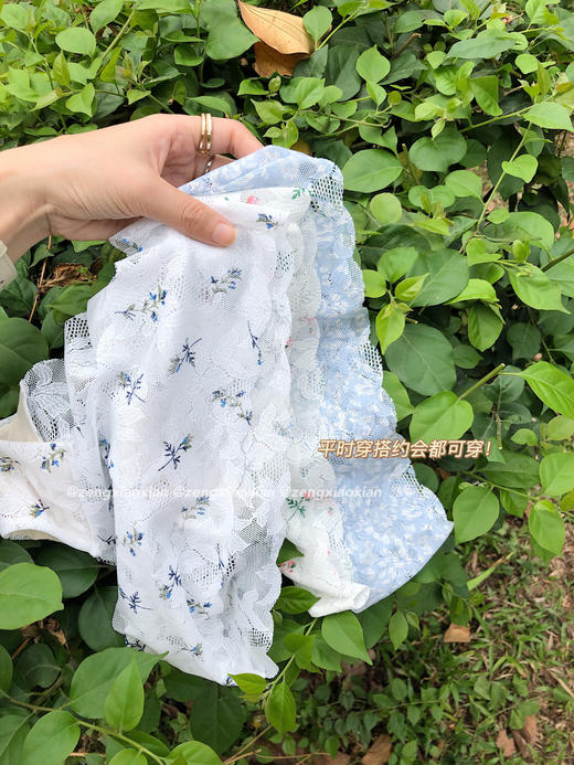 <曾小咸推荐>  蕾丝提花波浪边内裤 【贴身衣物不退不换】 商品图4