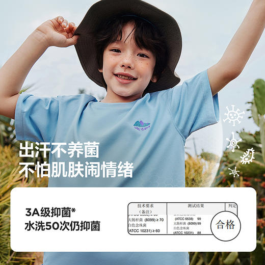 迷你巴拉男女童T恤儿童凉感抑菌不闷汗萌趣短袖T 商品图4