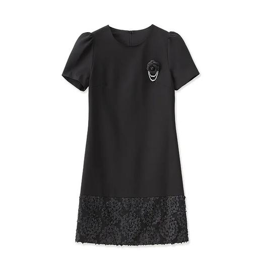 【高货wl】全新升级【铂金会员330/天猫439/差价109】(04642) 洛诗琳25新款法式优雅立体盘花网纱雅致千金风女春连衣裙 商品图4