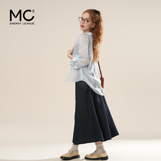 女装雪纺衫外套配渐变牛仔套裙-2576S5221028 商品图3