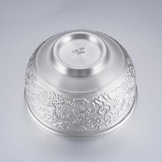 子佩集S999银龙腾凤舞碗摆件【BX008021202】纯银2503 商品图9