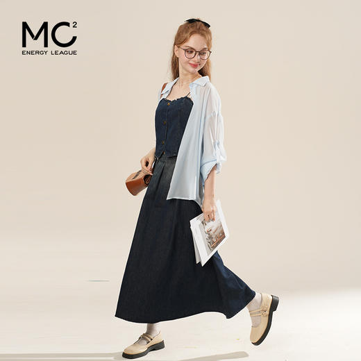 女装雪纺衫外套配渐变牛仔套裙-2576S5221028 商品图0