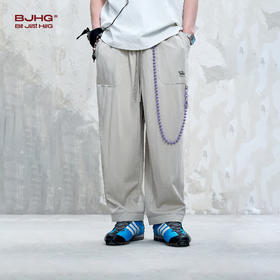 BJHG不计后果 凉感休闲裤男款夏季宽松简约潮流冰丝质感九分裤女