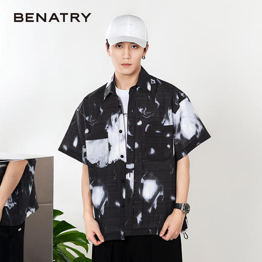 贝纳川印花短袖衬衣外穿式ECP212002402 商品图4